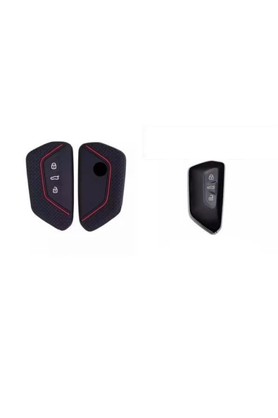 Mk4 Yeni Seat Leon Ve Fr Silikon Anahtar Koruma Kılıfı 2 Adet Siyah Renk ürün görseli 1