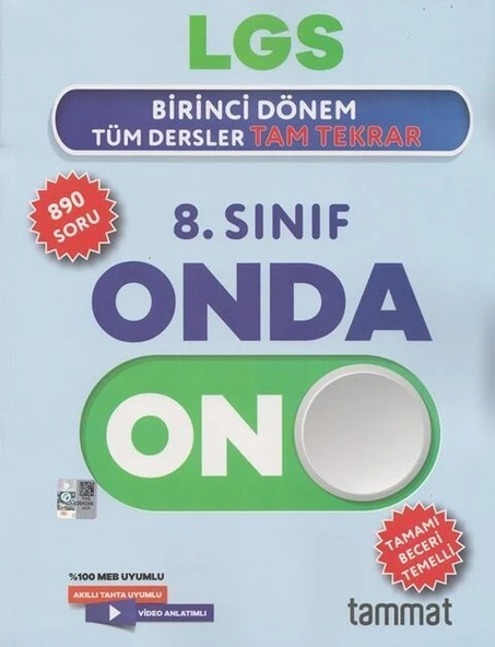 8. Sınıf LGS 1. Dönem Onda On Tüm Dersler Tam Tekrar Tammat Yayıncılık ürün görseli 1