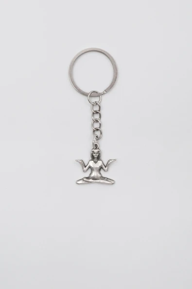 Meditasyon - Yoga - Ruhani - Anahtarlık - Antik Gümüş Kaplama - Kadın Erkek ürün görseli 1