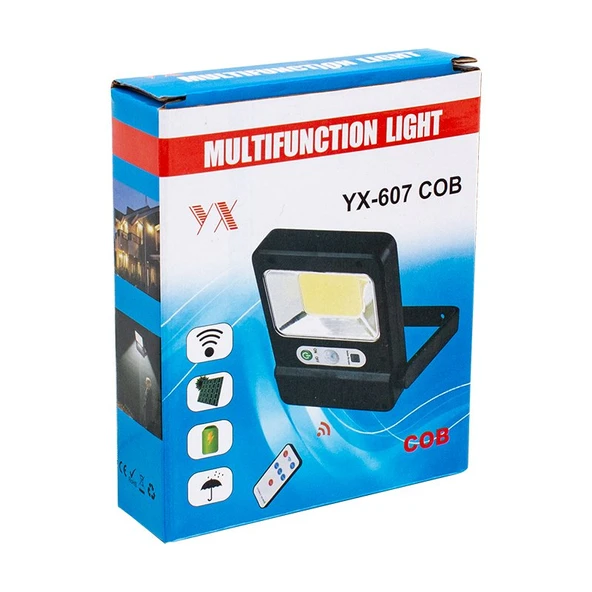 Powermaster YX-607 Cob Ledli Sensörlü Solar Lamba ürün görseli 1