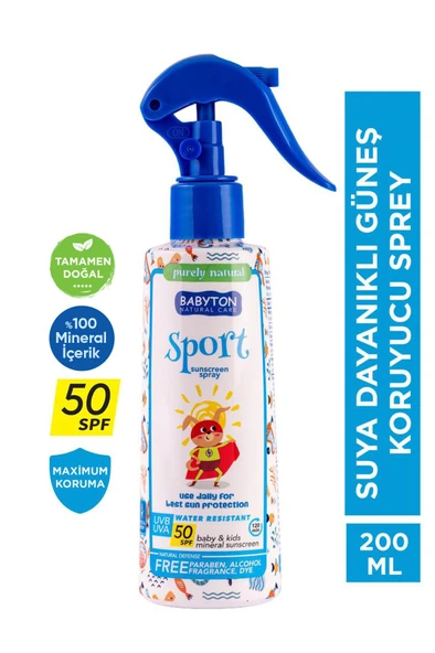 Doğal Suya Dayanıklı Güneş Koruyucu Sprey 50 SPF 200 ml ürün görseli 1