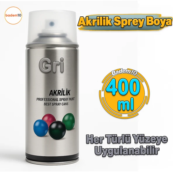 Gri Akrilik Sprey Boya 400 ml – RAL7016 Antrasit Metal Ahşap Plastik Yüzeylere Uygun Hobi Dekoratif ürün görseli 1