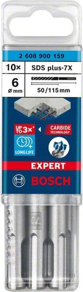 EXPERT SDS plus-7X K-Delici Ucu 6*115, 10 parça ürün görseli 1