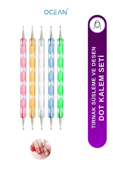 Ocean Nail Art Tırnak Süsleme Desen Dot Kalem Seti ürün görseli 1