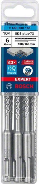 EXPERT SDS plus-7X K-Delici Ucu 6*165, 10 parça ürün görseli 1