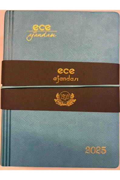 Ece Ajanda Yeni Marmaris Turkuvaz Çizgili Günlük 12x16 2025 ürün görseli 1