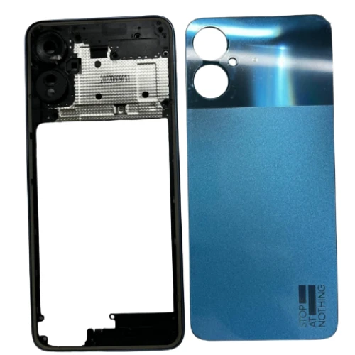 Tecno Spark 9 Pro  Uyumlu Arka Kapak Kasa (Mavi) + Orta Çıta ürün görseli 1