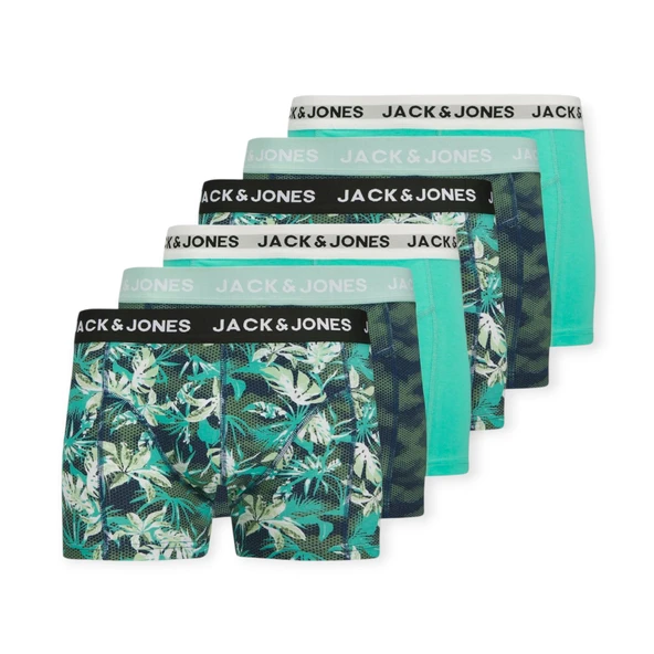 JACK JONES Erkek Çiçek Desenli 6 lı Pamuklu Boxer 12277719 ürün görseli 1