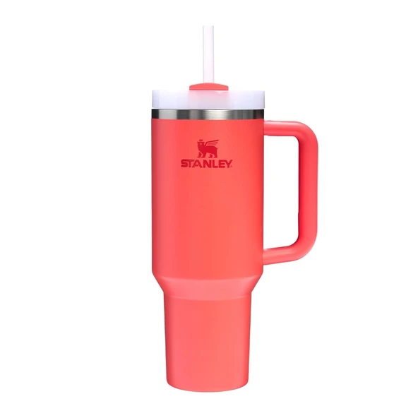 Stanley Quencher 1.18 Li̇tre Pi̇petli̇ Termos Hot Coral ürün görseli 1