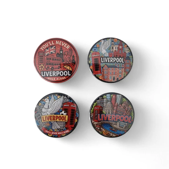 Liverpool Magnet Set 1 - 4'lü Buzdolabı Magnet Liverpool ürün görseli 1
