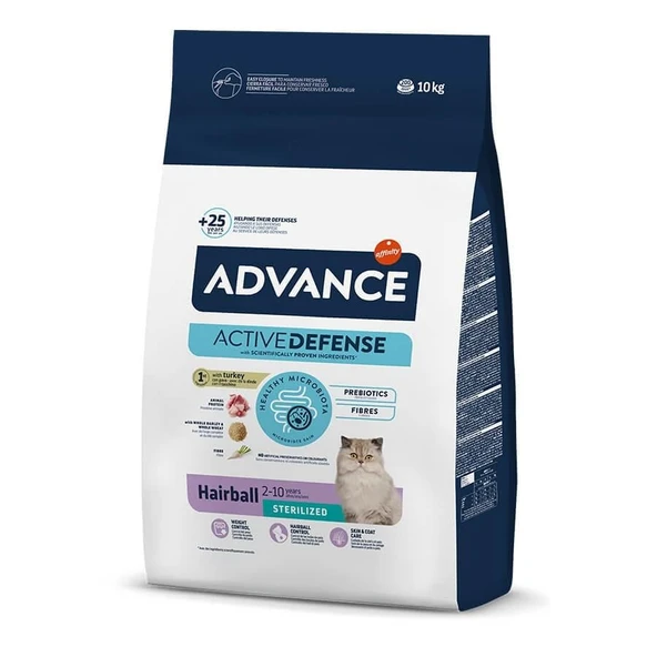 Advance Hairball Sterilized Hindili Kısır Kedi Maması 10 Kg ürün görseli 1