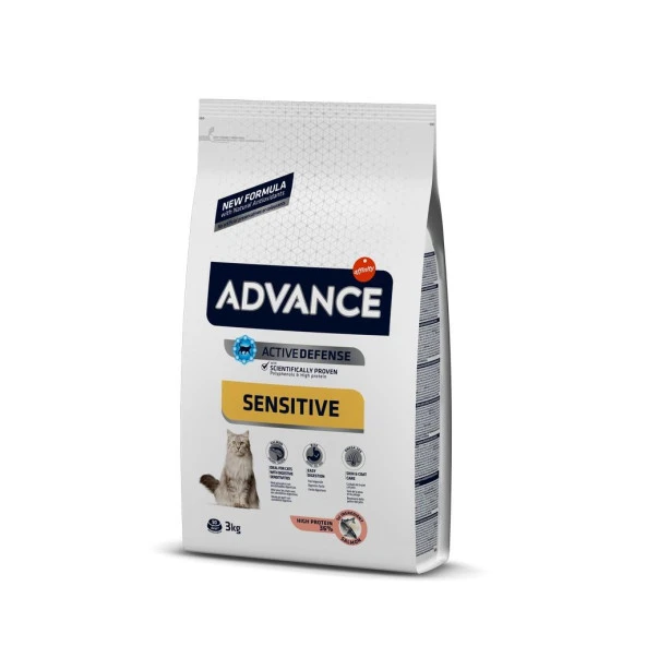 Advance Sensitive Somonlu Yetişkin Kedi Maması 3 Kg ürün görseli 1