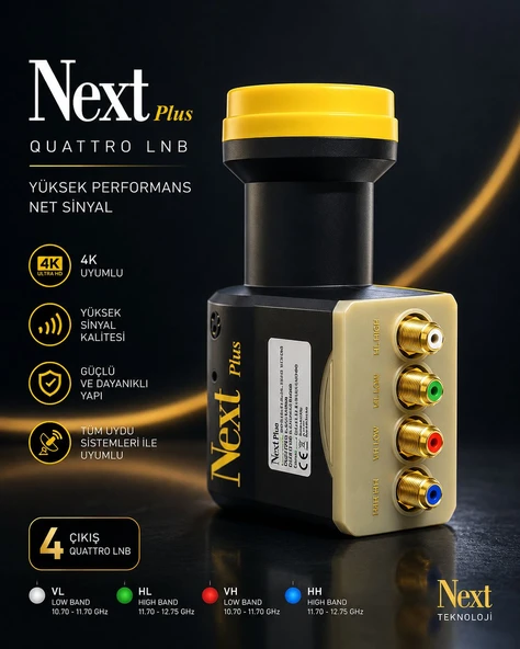 Next YE-777 Gold Plus Quattro Merkezi Sistem Lnb ürün görseli 1