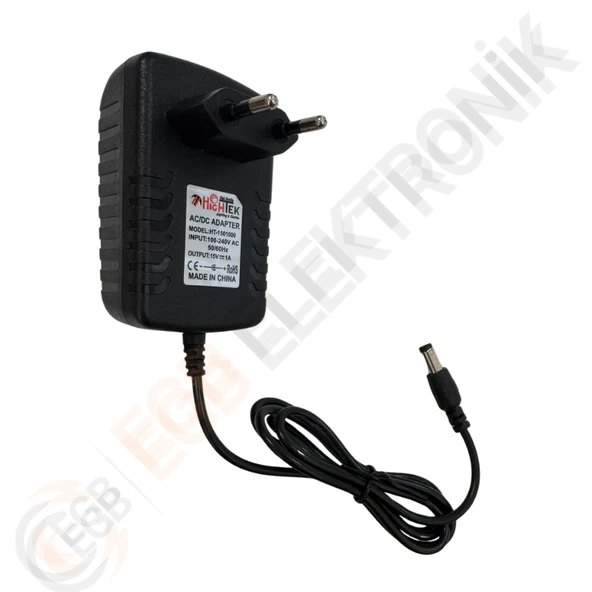 HIGHTEK HT-1501000 15V 1A PRİZ TİPİ ADAPTÖR ürün görseli 1