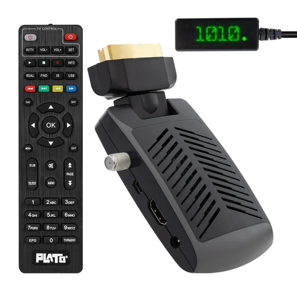 Plato Multi Mini Scart + HDMI Girişli Tkgs'li Full HD Uydu Alıcısı ürün görseli 1
