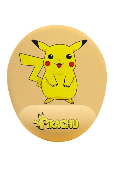 Hamiki Pikachu Desenli Bilek DestekliKaymaz Buruşmaz Kırılmaz Mouse Pad ürün görseli 1