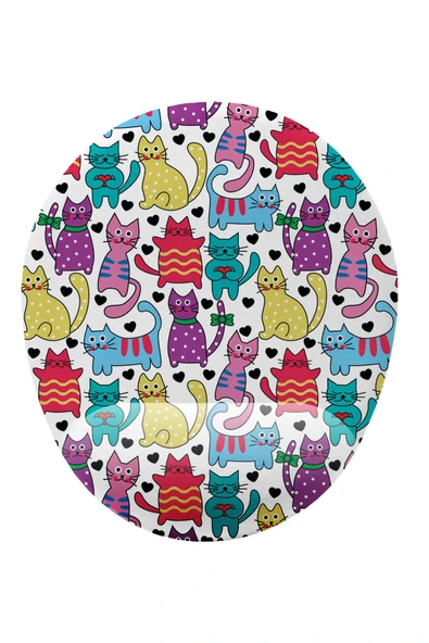 Hamiki Sevimli Kedi Tasarım Bilek DestekliKaymaz Buruşmaz Kırılmaz Mouse Pad ürün görseli 1
