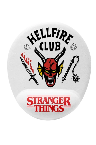 iyi fikirler Stranger Things Hellfire Bilek Destekli Mouse Pad ürün görseli 1