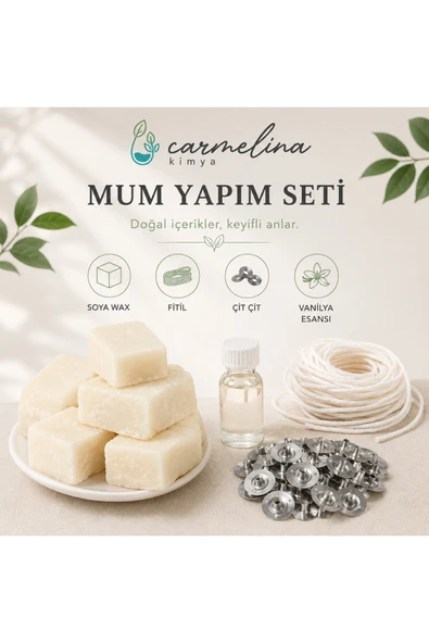 Parafin 500gr- Kırmızı Mum Boyası- 1mt fiil- 5 adet Çıt Çıt , Kırmızı Mum Yapımı ürün görseli 1