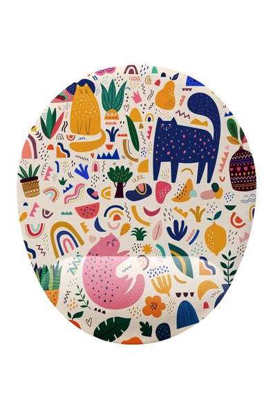 iyi fikirler Kedili Tasarım Bilek Destekli Mouse Pad ürün görseli 1