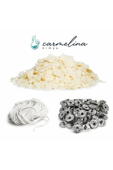 Soya Parafini (soya Wax) 1kg- 2mt Fitil- 10 Adet Çıt Çıt ürün görseli 1