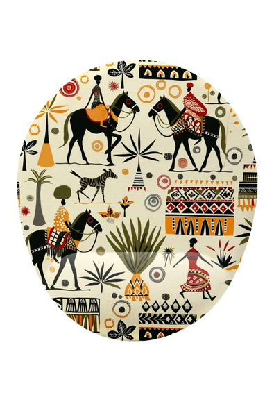 Hamiki Afrika Tasarım Bilek DestekliKaymaz Buruşmaz Kırılmaz Mouse Pad ürün görseli 1