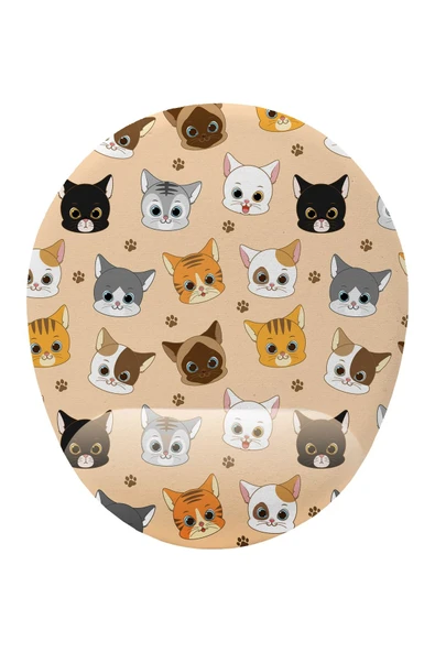 iyi fikirler Kedi Desenli Bilek Destekli Mouse Pad ürün görseli 1