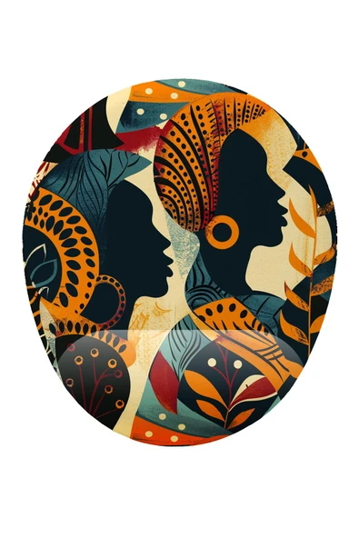 Hamiki Afrikalı People Desenli Bilek DestekliKaymaz Buruşmaz Kırılmaz Mouse Pad ürün görseli 1