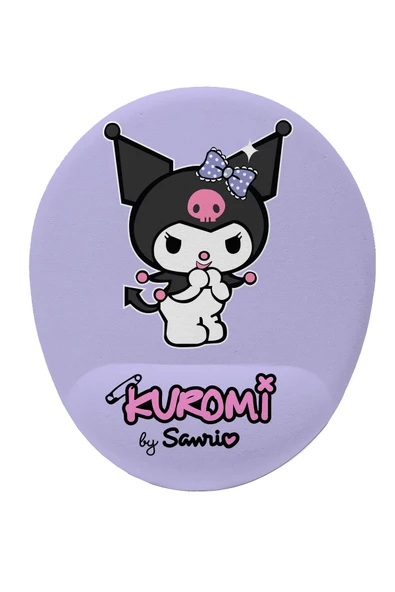 Hamiki Kuromi Sanrio Tasarım Bilek DestekliKaymaz Buruşmaz Kırılmaz Mouse Pad ürün görseli 1
