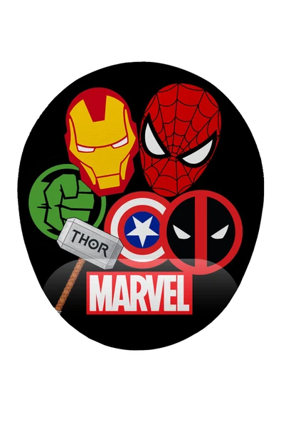 iyi fikirler Marvel Karakterleri Bilek Destekli Mouse Pad ürün görseli 1