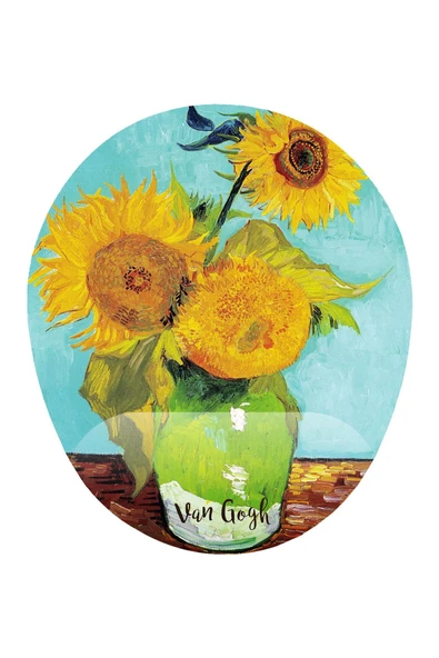 iF Dizayn Van Gogh Ayçiçekleri Natürmort Bilek Destekli Mousepad ürün görseli 1