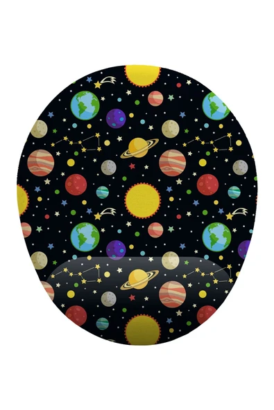 iF Dizayn Uzay Güneş Ve Gezegenler Bilek Destekli Mouse Pad ürün görseli 1