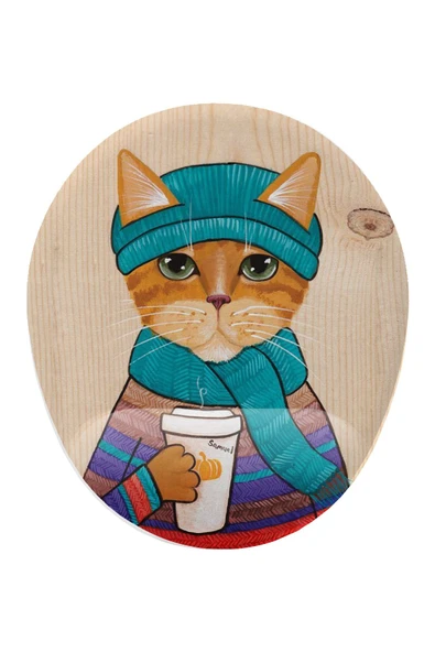 iyi fikirler Hipster Kedi Bilek Destekli Mouse Pad ürün görseli 1