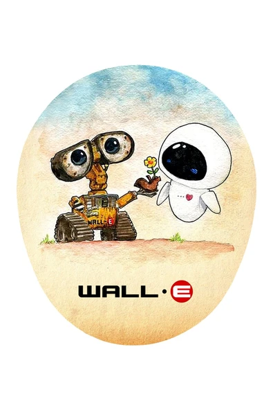 iyi fikirler Wall E Ve Eve Tasarım Bilek Destekli Mouse Pad ürün görseli 1