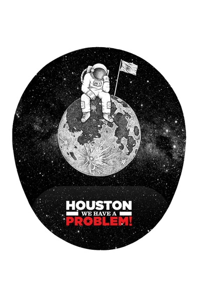 Hamiki Astronot Problem Tasarım Bilek DestekliKaymaz Buruşmaz Kırılmaz Mouse Pad ürün görseli 1