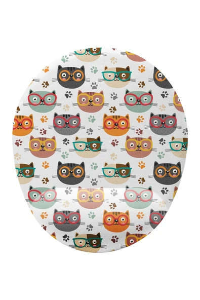 iyi fikirler Hipster Kedi Desenli Bilek Destekli Mouse Pad ürün görseli 1