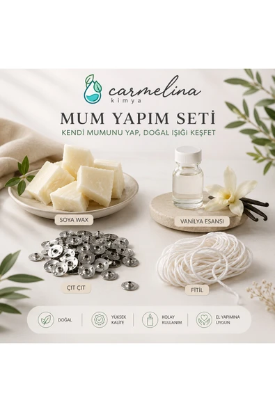 SOYA PARAFİN PAKETİ 500gr SOYA WAX-1mt Fitil-5 Adet Çıt Çıt- ESANS ürün görseli 1