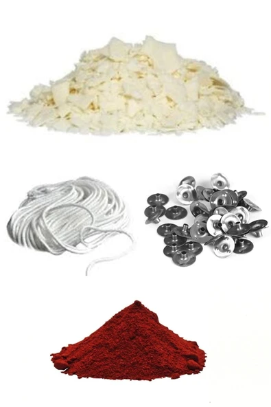 Soya Mum Yapım Seti, 500gr Soya Wax, Boya, Fitil, Mum Çıtçıtı ürün görseli 1