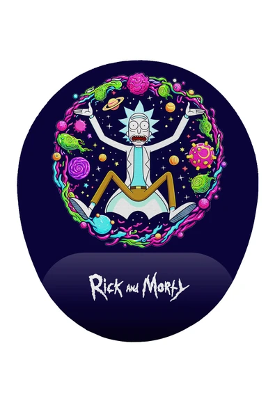 Hamiki Rick And Morty Desenli Bilek DestekliKaymaz Buruşmaz Kırılmaz Mouse Pad ürün görseli 1