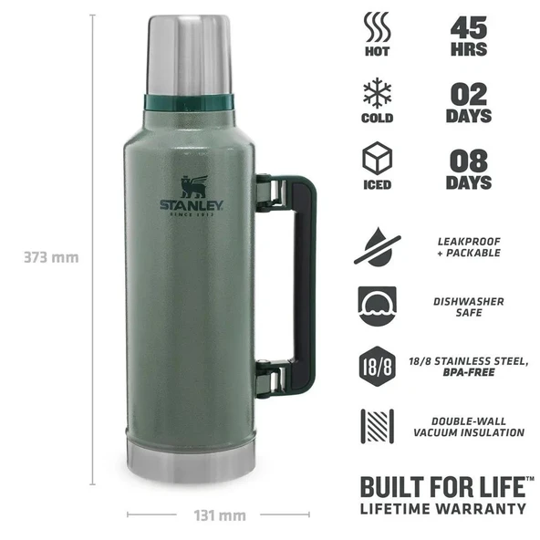 Stanley  2QT CLASSIC Termos BTL H.GREEN -EU - Resim 3