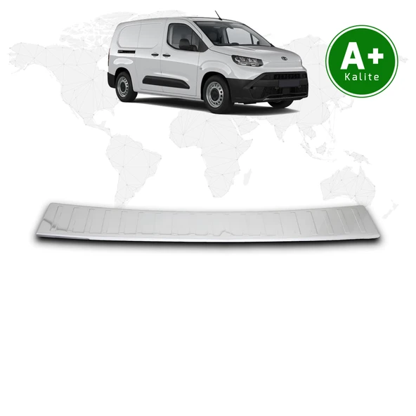Toyota Proace City Panelvan Krom Arka Tampon Eşiği 2024 Model ve Sonrası ürün görseli 1
