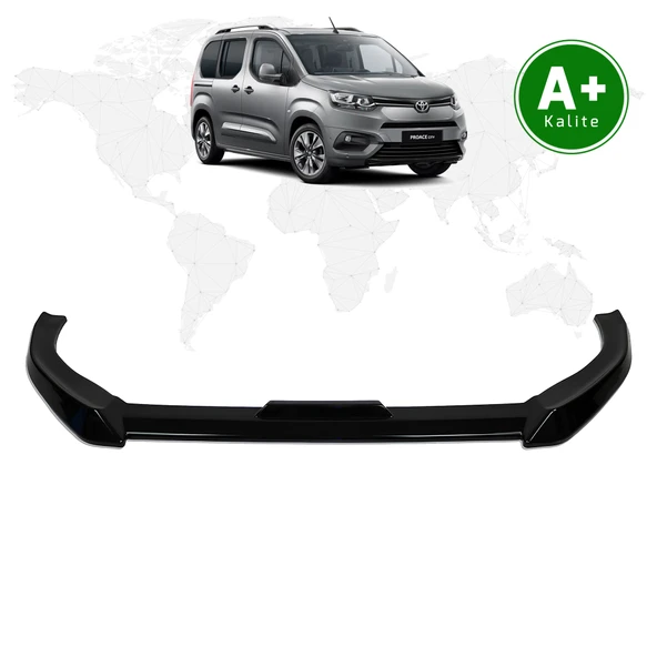FA OTOMOTİV Toyota Proace City Ön Lip Parlak Siyah 2019 Model ve Sonrası ürün görseli 1