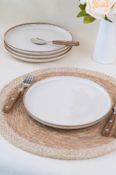 Kütahya Porselen Moderna Pasta Takımı Tarçın 4 Parça 21cm MOD21DUS4730P02 ürün görseli 1