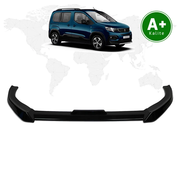 FA OTOMOTİV Peugeot Rifter Ön Lip Parlak Siyah 2019 Model ve Sonrası ürün görseli 1