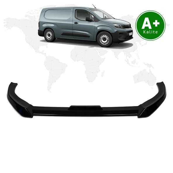 FA OTOMOTİV Opel Combo Panelvan Ön Lip Parlak Siyah 2024 Model ve Sonrası ürün görseli 1