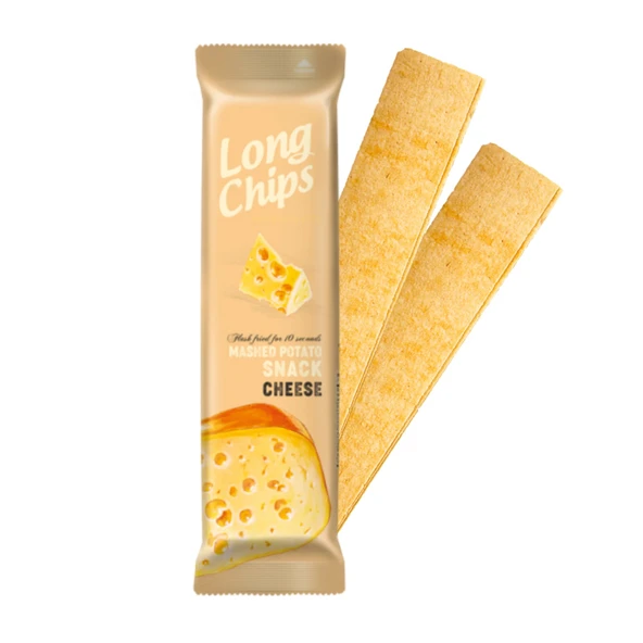 Long Chips Mashed Potato Snack Cheese Flavoured - Peynir Aromalı Patates Cipsi ürün görseli 1