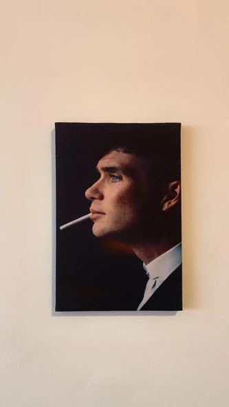 Cillian Murphy Portreli Natürel Tasarım Ahşap Çerçeve Ev İşyeri Ofis Duvar Kanvas Tablo PRT3 ürün görseli 1