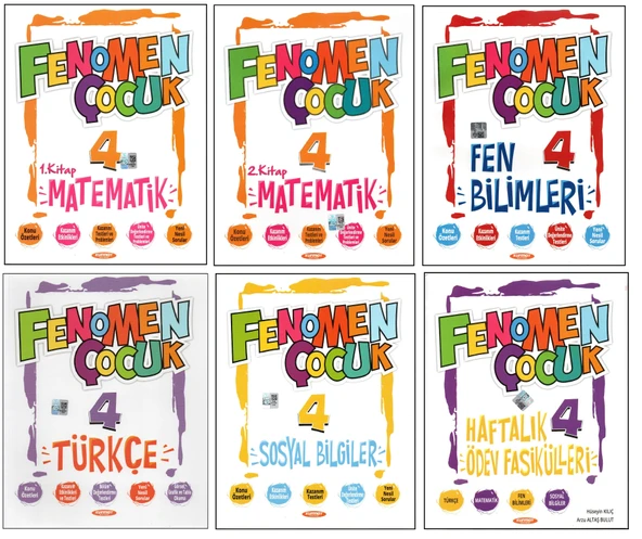 FENOMEN Ç. 4.SINIF SET (5 KITAP) + HAFTALIK ÖDEV FASIKÜLLERI ürün görseli 1