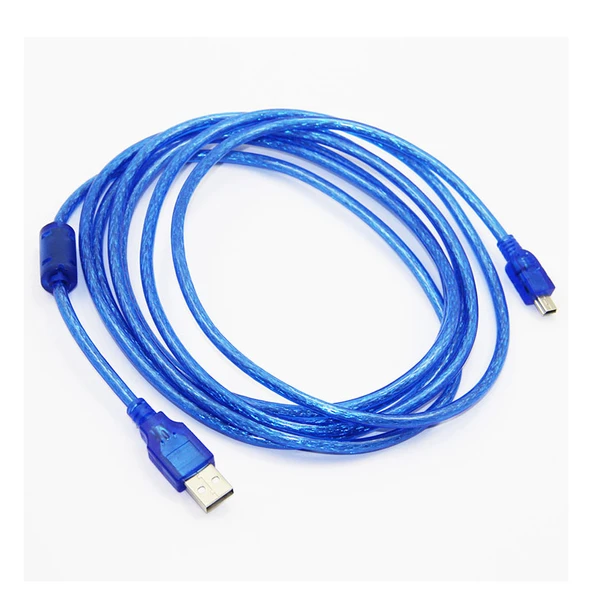usb to mini usb şarj ve data kablosu 5 pin mini usb kablo 2m - Resim 2