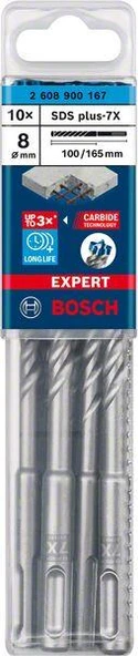 EXPERT SDS plus-7X K-Delici Ucu 8*165, 10 parça ürün görseli 1
